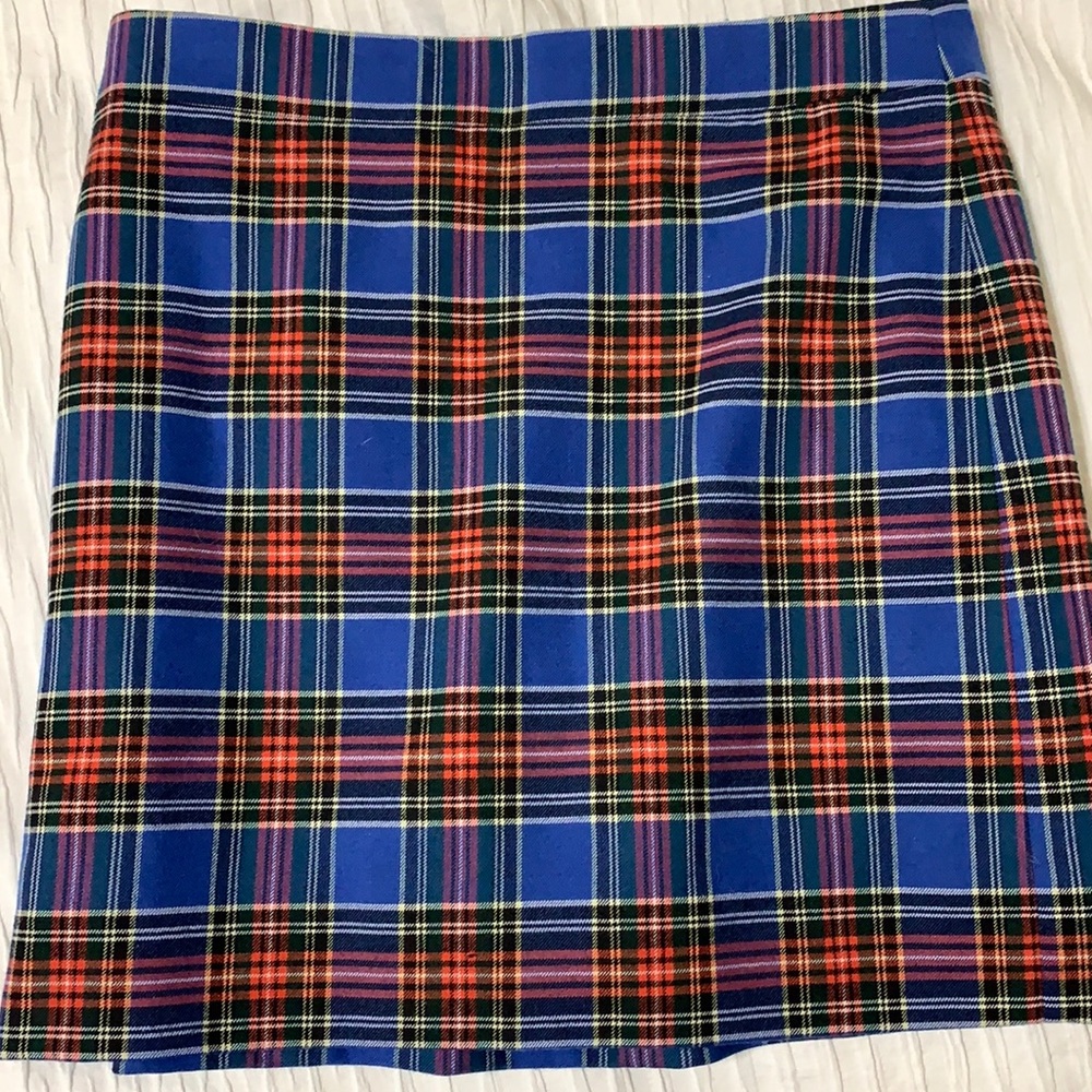 jcrew plaid skirt